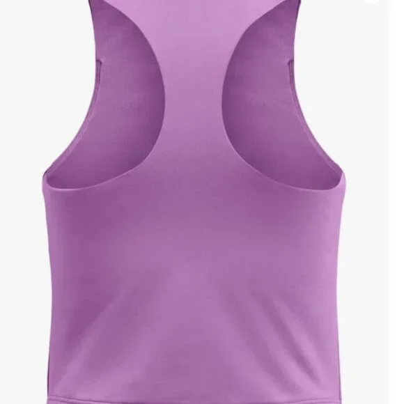 Under Armour Girls Motion Crop Tank Top, Provence Purple - Picture 2 of 2